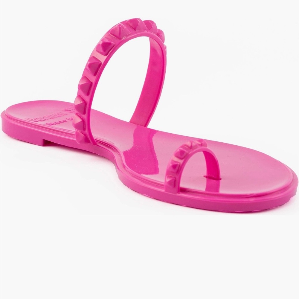 Carmen Sol Women’s Hot Pink Studded Jelly Sandal